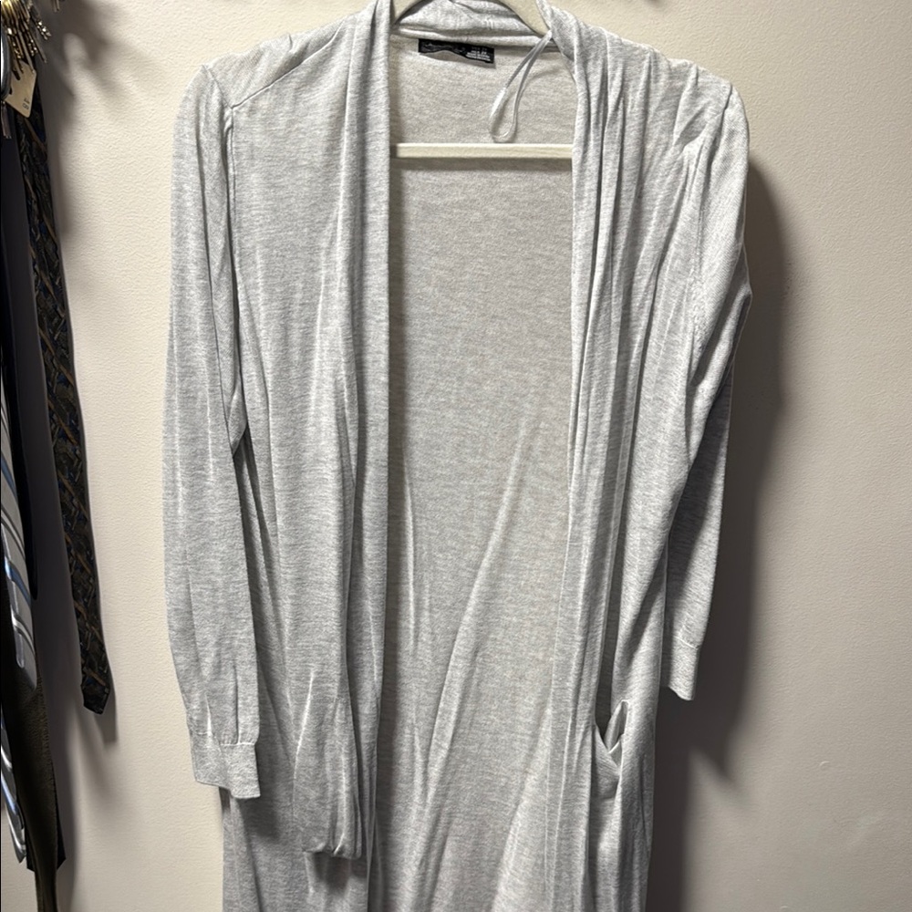 Black Tape_ Gray Knit Robe Intimates